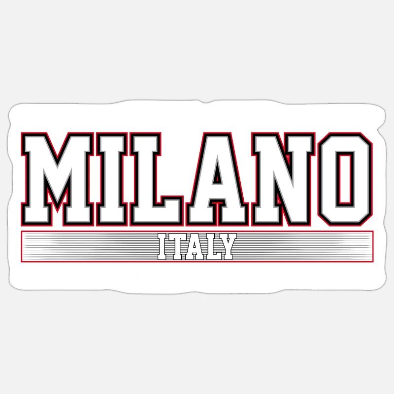 Milano - Sticker formato S (10 x 10 cm) - bianco opaco