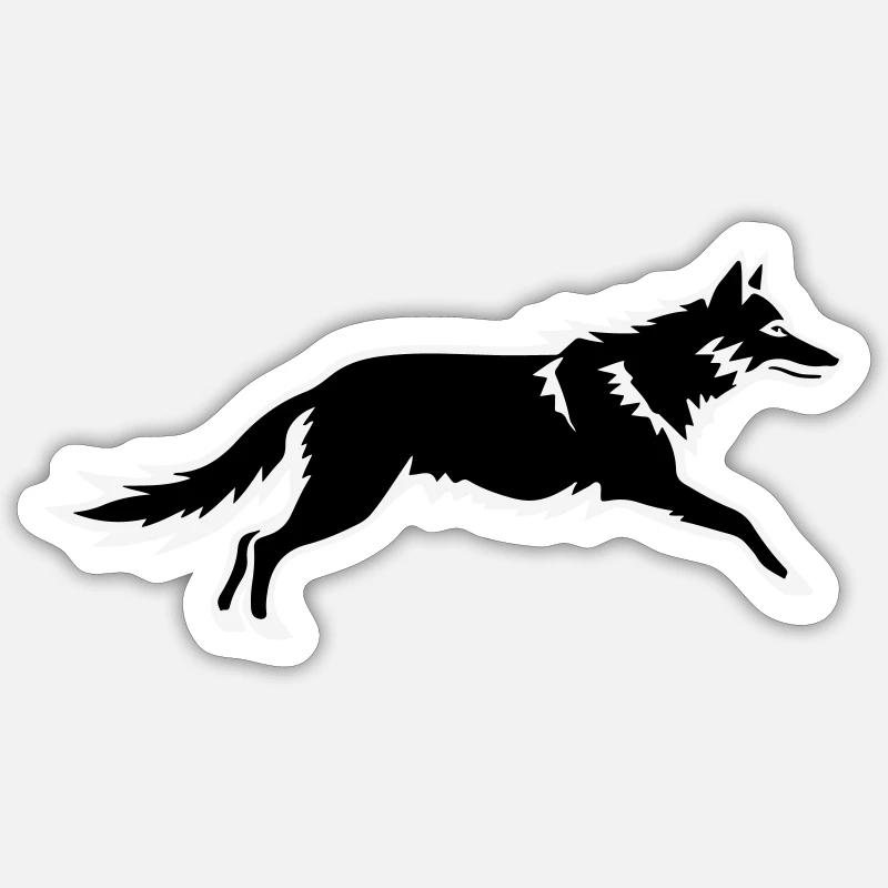 Poursuite gracieuse Sticker taille S (10 x 10 cm)