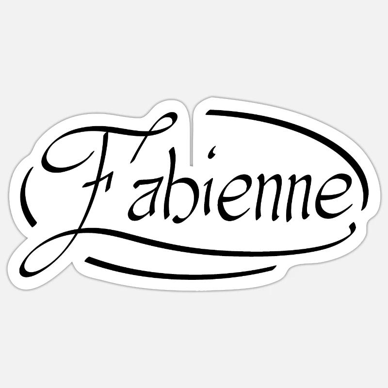 Fabienne - Sticker size S (10 x 10 cm) - white matte