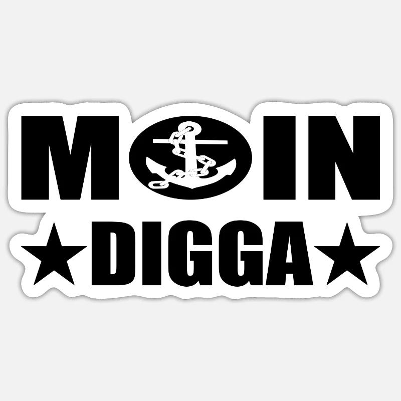 Moin - Sticker Größe S (10 x 10 cm) - Mattweiß
