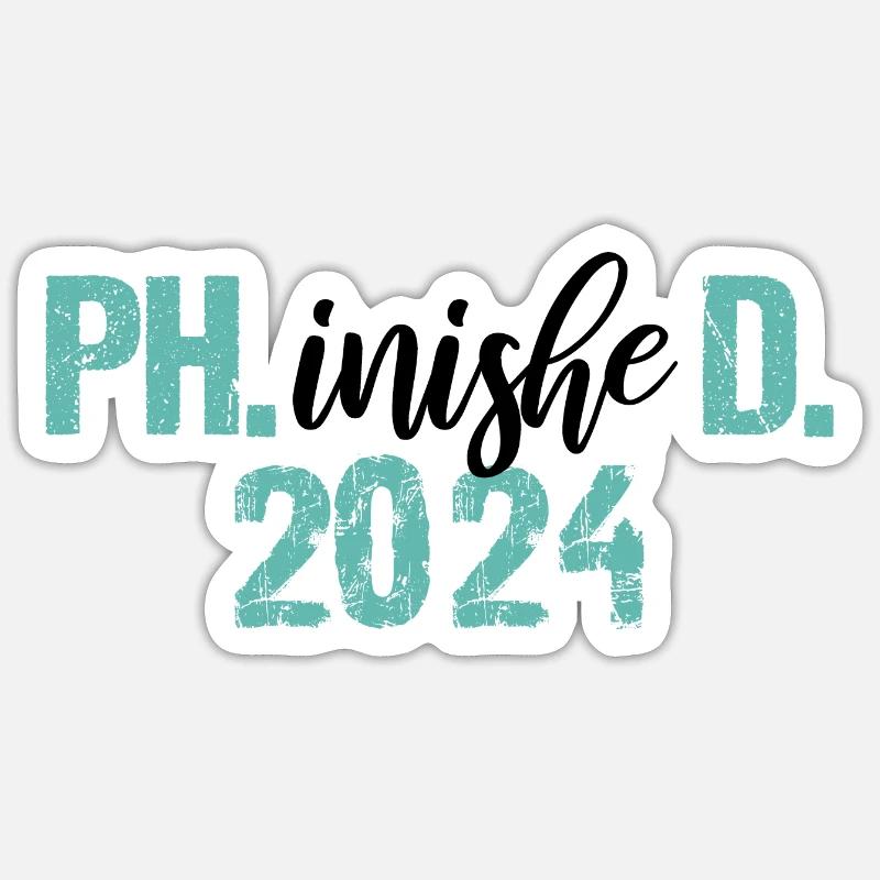 Doktor 2024 Abschluss Philister Dissertation Phd Sticker Größe S (10 x 10 cm)
