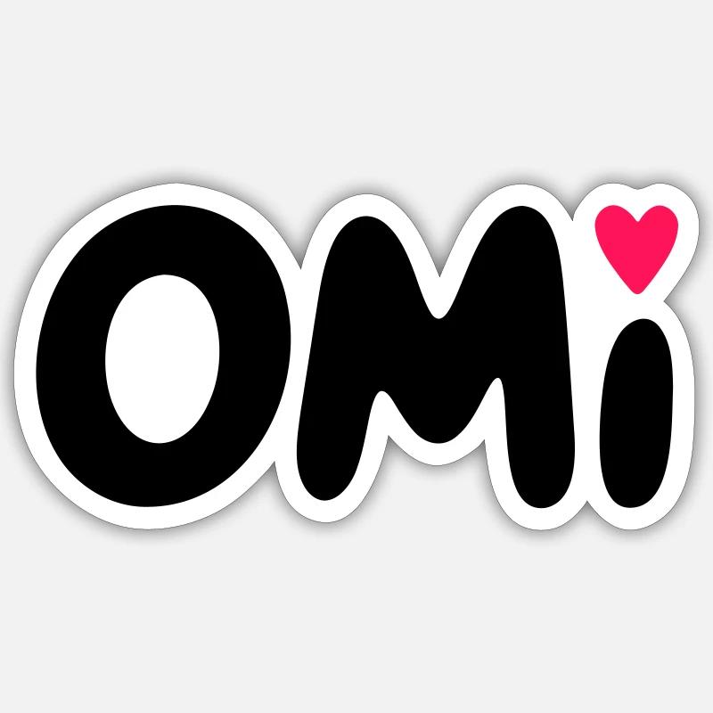 Omi - Sticker Größe S (10 x 10 cm) - Mattweiß