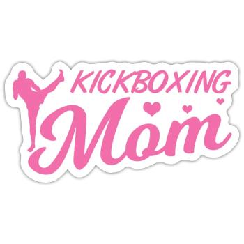Kickboxing Mom - Sticker Größe S (10 x 10 cm) - Mattweiß - Vorne