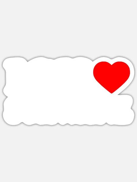 Ich liebe schwanz - Sticker Größe S (10 x 10 cm) - Mattweiß