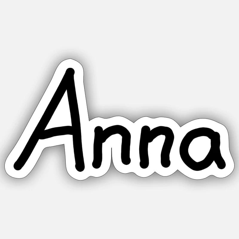 Anna - Sticker Größe S (10 x 10 cm) - Mattweiß