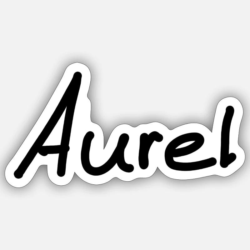 Aurel - Sticker Größe S (10 x 10 cm) - Mattweiß