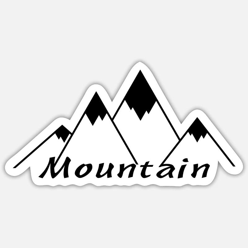 Mountain - Sticker Größe S (10 x 10 cm) - Mattweiß