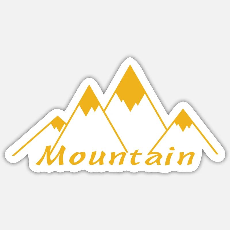 Mountain 7 - Sticker Größe S (10 x 10 cm) - Mattweiß