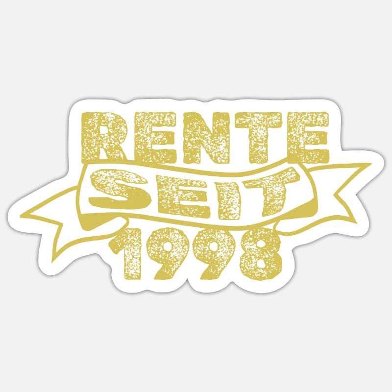 1998 - Sticker Größe S (10 x 10 cm) - Mattweiß