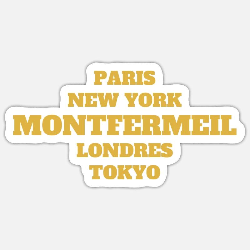 Montfermeil - Unique streets, unique style. - Sticker taille S (10 x 10 cm) - blanc mat