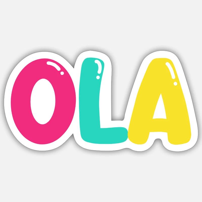 Name - Ola - Sticker size S (10 x 10 cm) - white matte