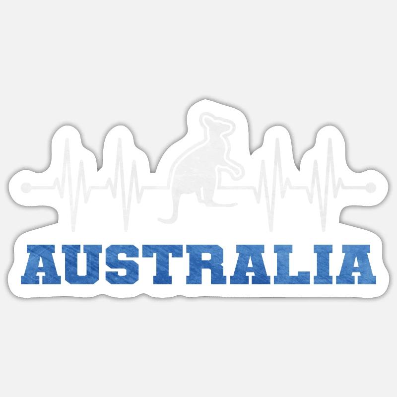 kangaroo - Sticker size S (10 x 10 cm) - white matte