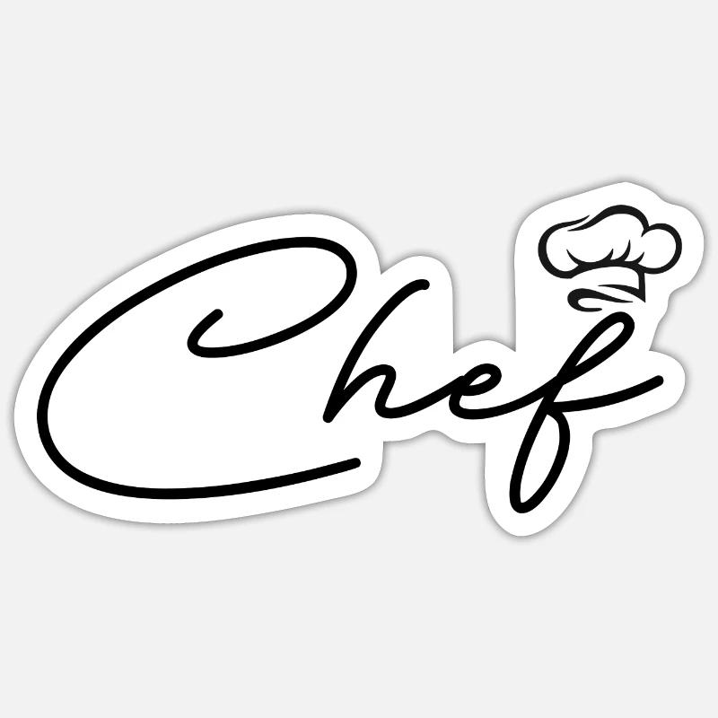 Personalized chef Sticker size S (10 x 10 cm)