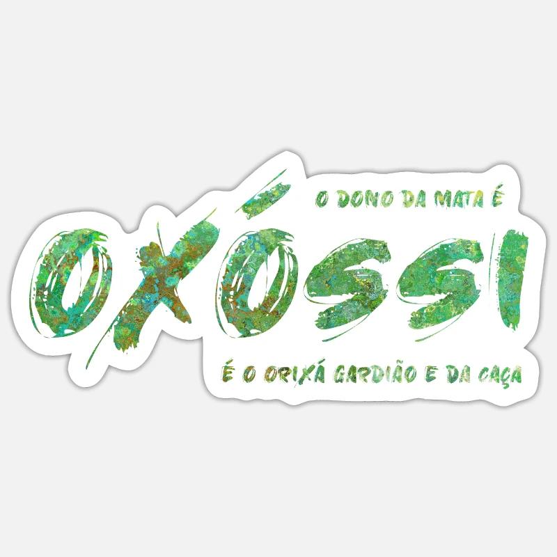 Oxóssi - Sticker taille S (10 x 10 cm) - blanc mat