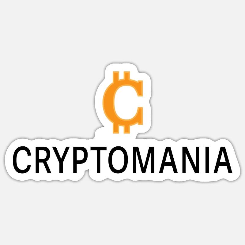 Cryptomania - Sticker size S (10 x 10 cm) - white matte