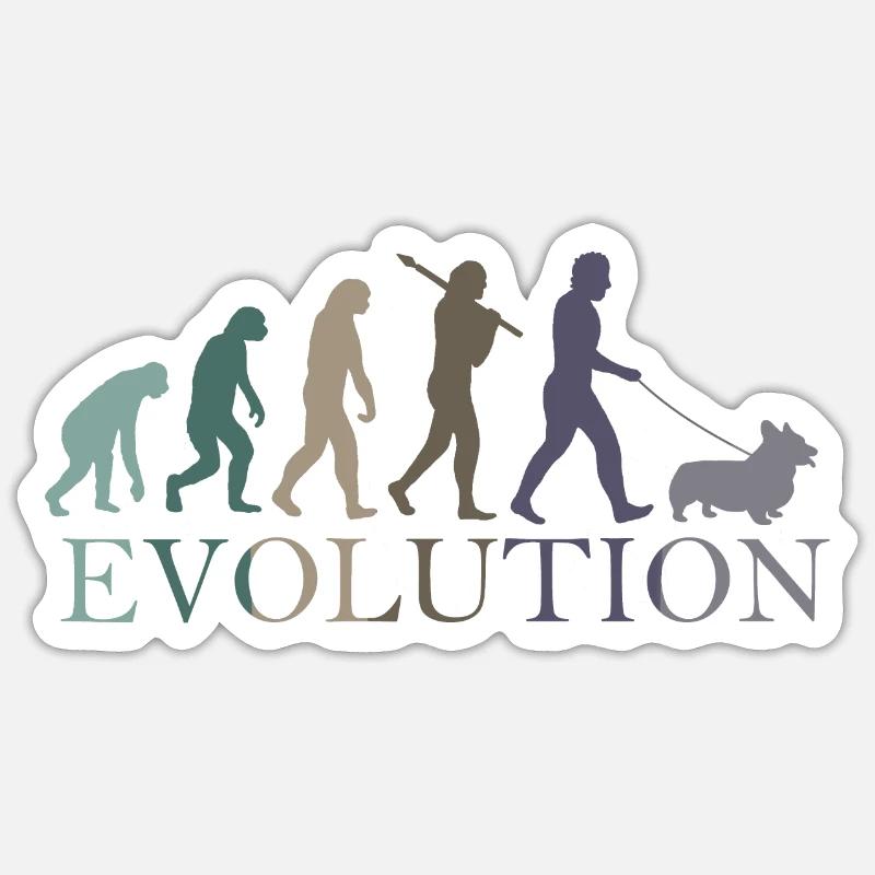 L’ÉVOLUTION DE LA CORGA Sticker taille S (10 x 10 cm)
