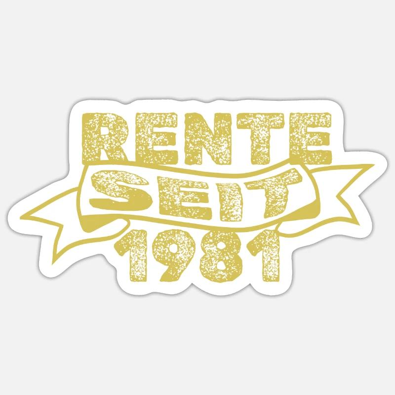 1981 - Sticker taille S (10 x 10 cm) - blanc mat