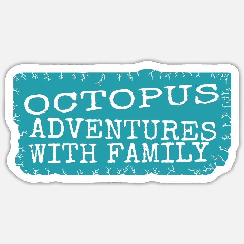 birthday present idea observing octopuses Sticker size S (10 x 10 cm)