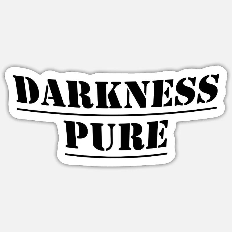 L’obscurité pure - Sticker taille S (10 x 10 cm) - blanc mat