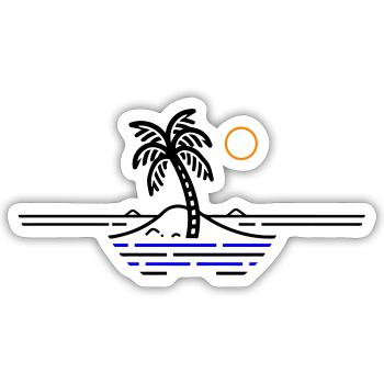 Palm Island Holidays - Sticker size S (10 x 10 cm) - white matte - Front