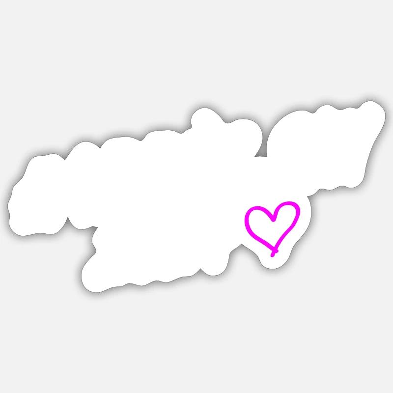 Apres Ski 2024 Herz Reise - Sticker Größe S (10 x 10 cm) - Mattweiß