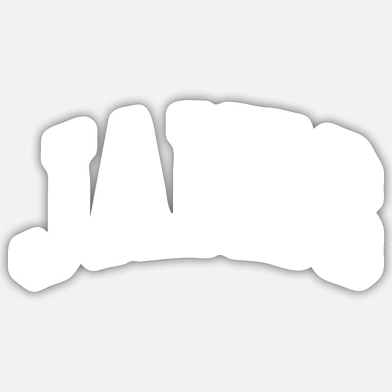 Janis - Sticker taille S (10 x 10 cm) - blanc mat