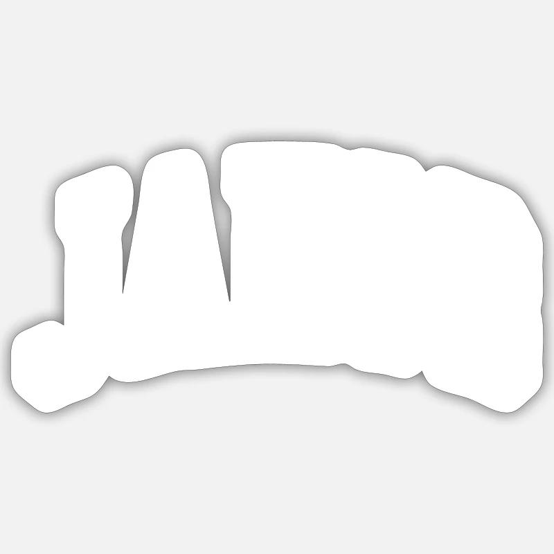 Jacob - Sticker taille S (10 x 10 cm) - blanc mat