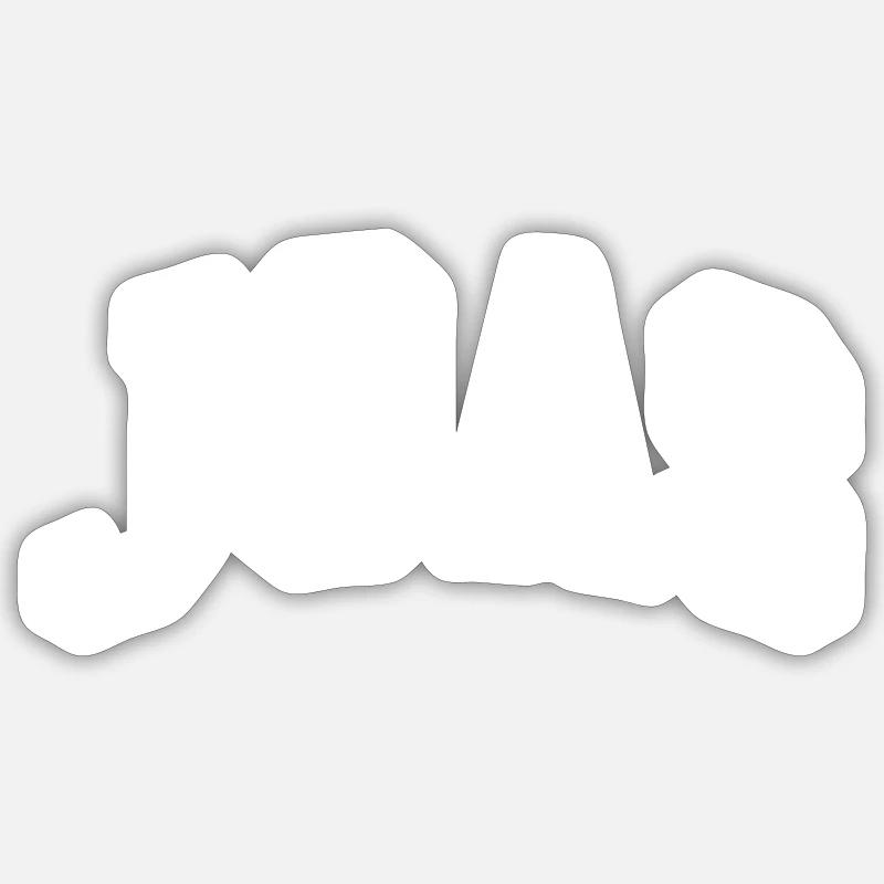 Jacobs - Sticker taille S (10 x 10 cm) - blanc mat