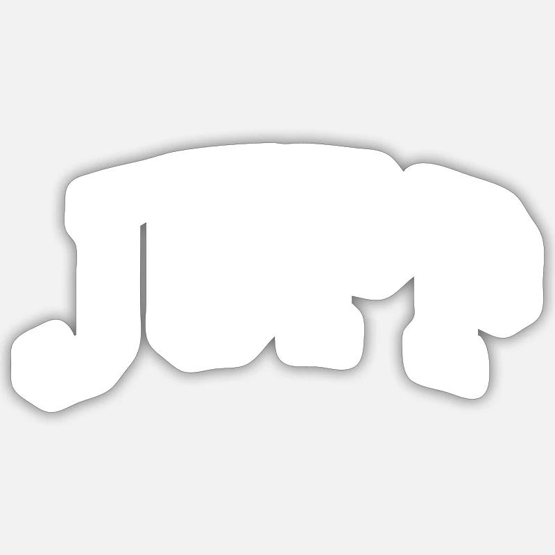 Youpi - Sticker taille S (10 x 10 cm) - blanc mat