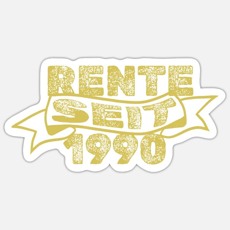 1990 - Sticker taille S (10 x 10 cm) - blanc mat