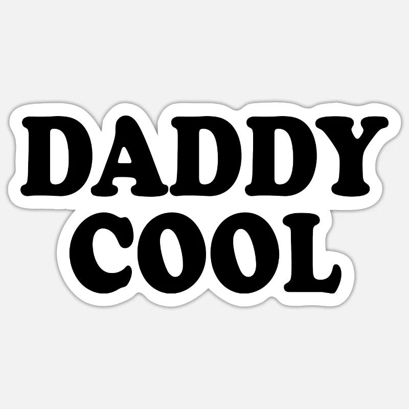 Daddy cool - Sticker Größe S (10 x 10 cm) - Mattweiß