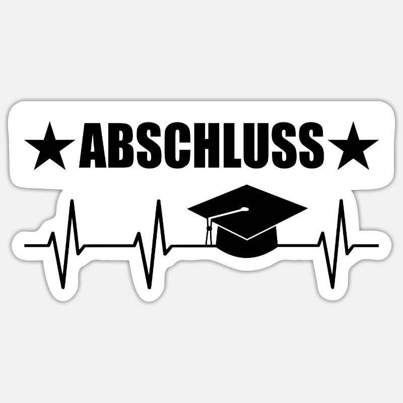 Abschluss - Sticker Größe S (10 x 10 cm) - Mattweiß