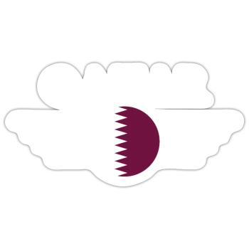 Qatar Style Design T-Shirt - Sticker size S (10 x 10 cm) - white matte - Front