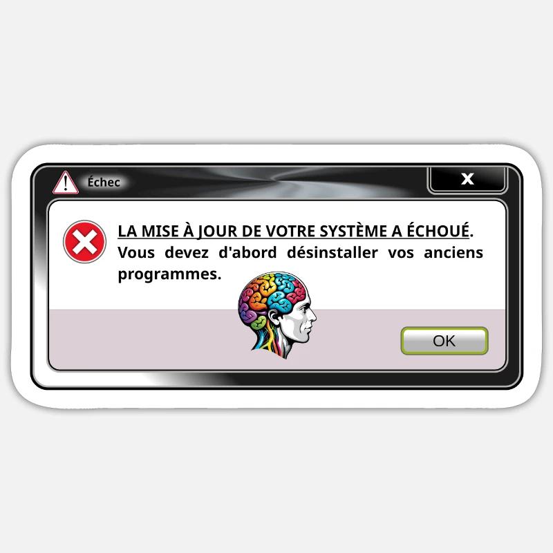 AKTUALISIERTE - Sticker Größe S (10 x 10 cm) - Mattweiß