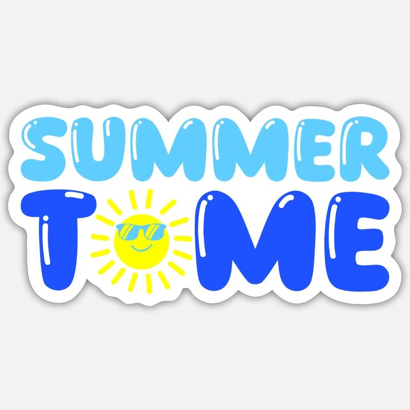 summer time - Sticker size S (10 x 10 cm) - white matte