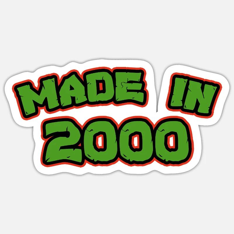 Made in 2000 Sticker size S (10 x 10 cm)