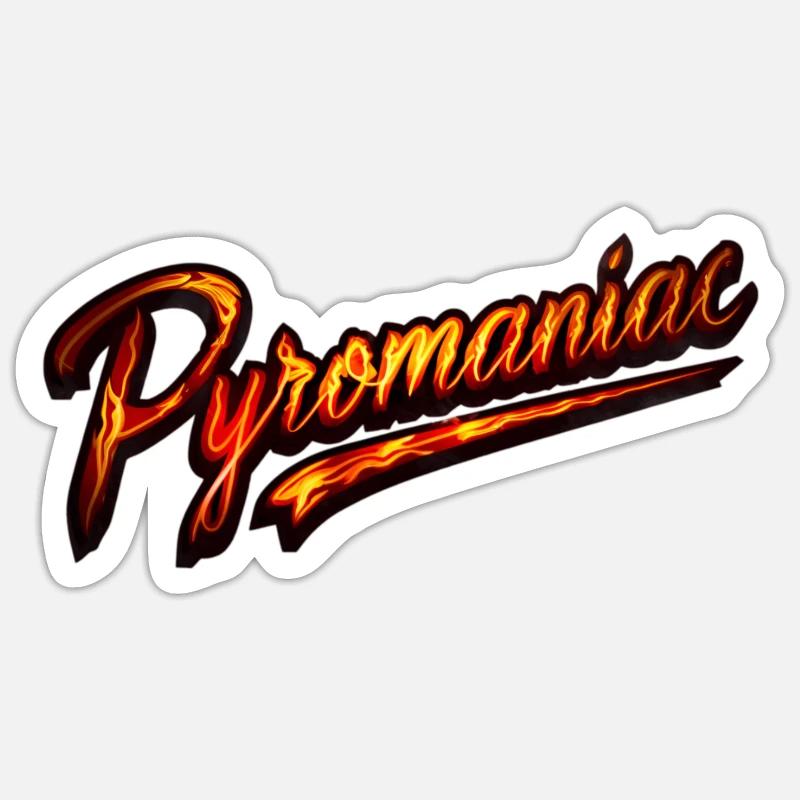 Pyromane Sticker taille S (10 x 10 cm)
