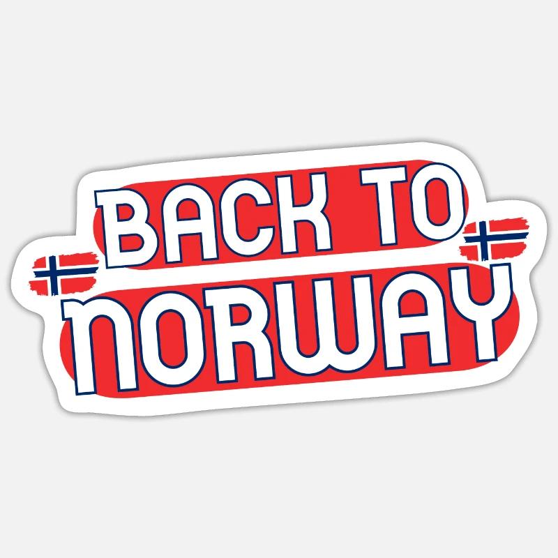 Back to Norway - Sticker size S (10 x 10 cm) - white matte