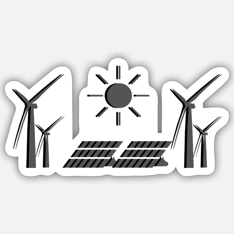 Renewable Energy - Earth Day - ApriNoeScor Sticker size S (10 x 10 cm)
