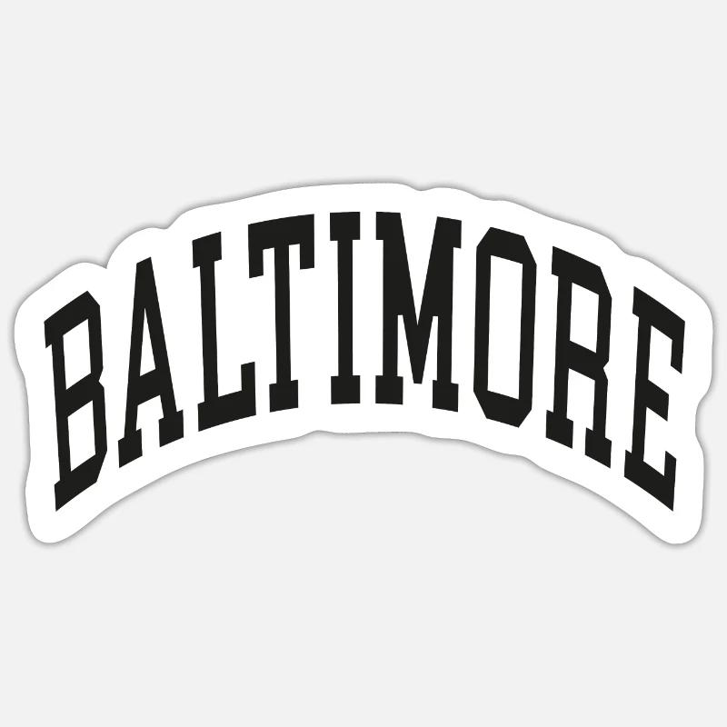 Baltimore - Sticker Größe S (10 x 10 cm) - Mattweiß