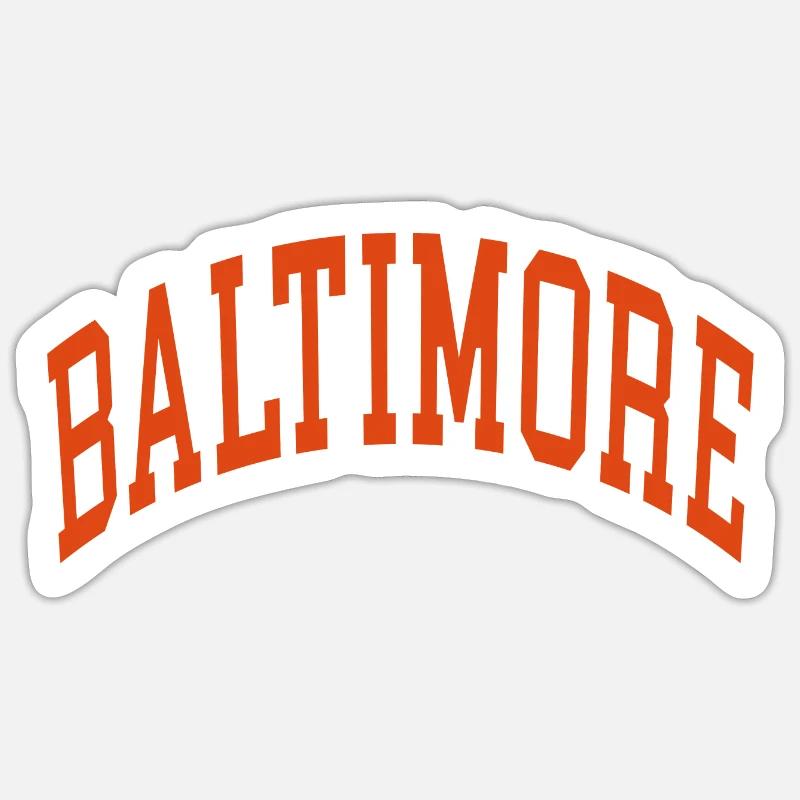 Baltimore - Sticker Größe S (10 x 10 cm) - Mattweiß