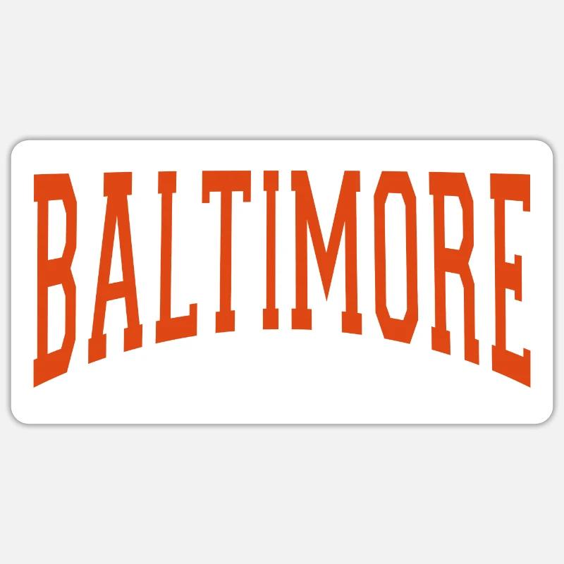Baltimore - Sticker size S (10 x 10 cm) - white matte