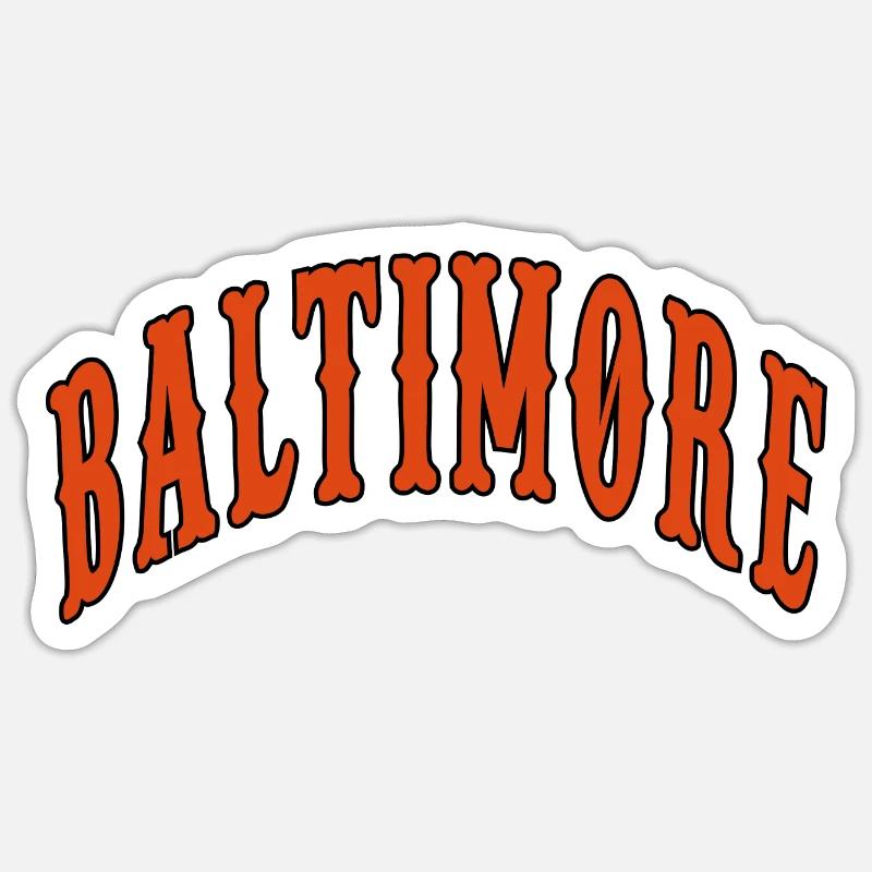 Baltimore - Sticker taille S (10 x 10 cm) - blanc mat