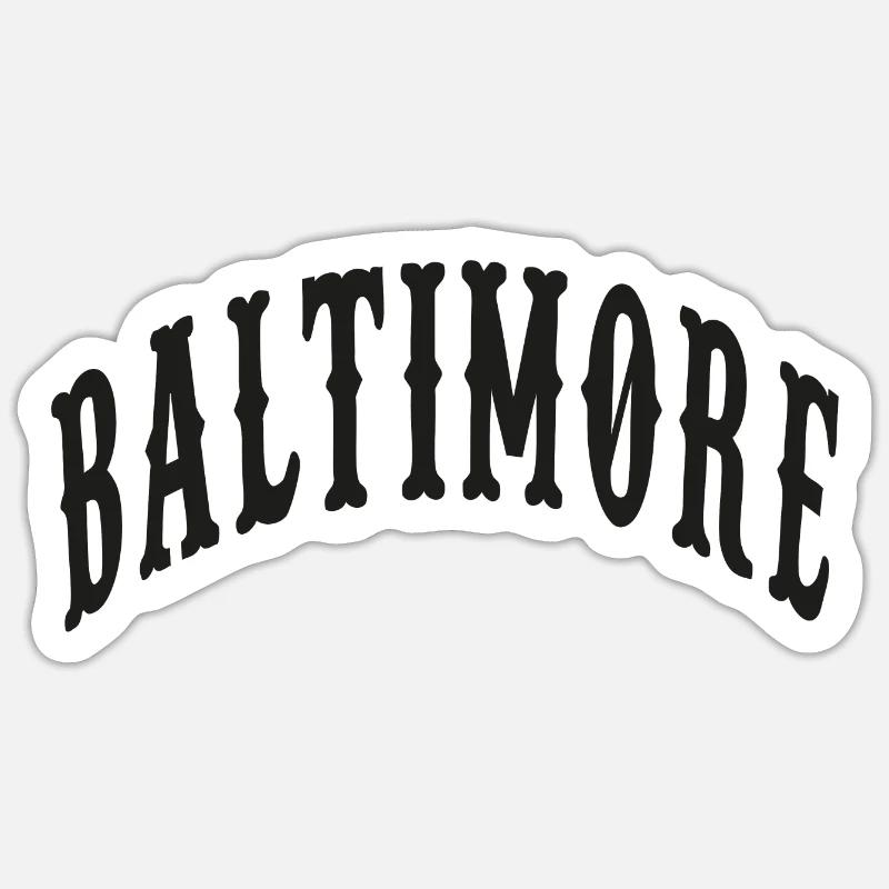 Baltimore - Sticker Größe S (10 x 10 cm) - Mattweiß
