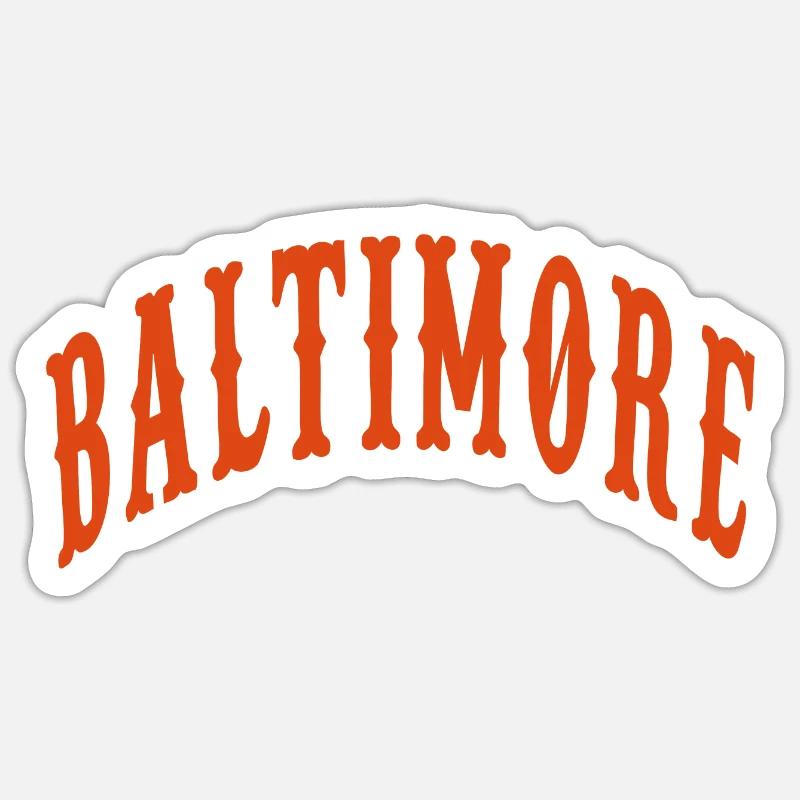 Baltimore - Sticker taille S (10 x 10 cm) - blanc mat