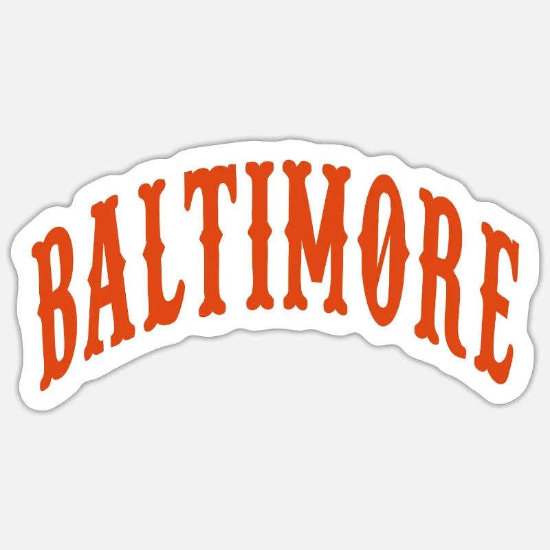 Baltimore - Sticker Größe S (10 x 10 cm) - Mattweiß