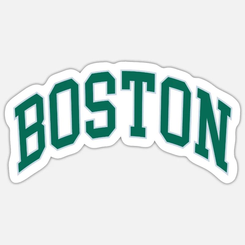 Boston - Sticker size S (10 x 10 cm) - white matte