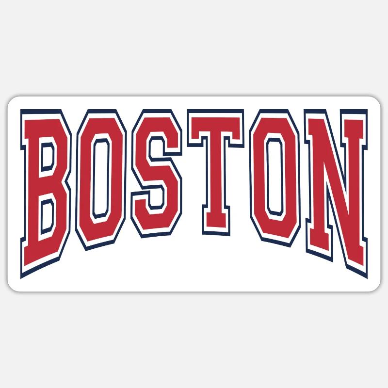 Boston - Sticker size S (10 x 10 cm) - white matte