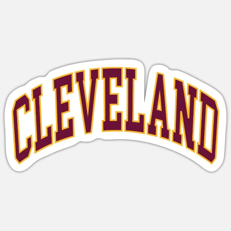 Cleveland - Sticker Größe S (10 x 10 cm) - Mattweiß