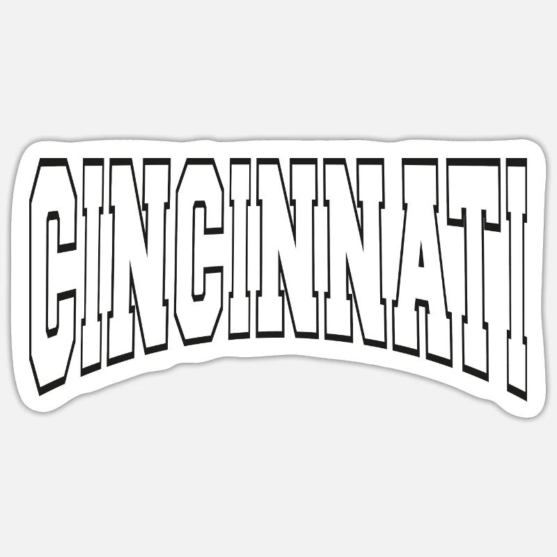 Cincinnati - Sticker Größe S (10 x 10 cm) - Mattweiß